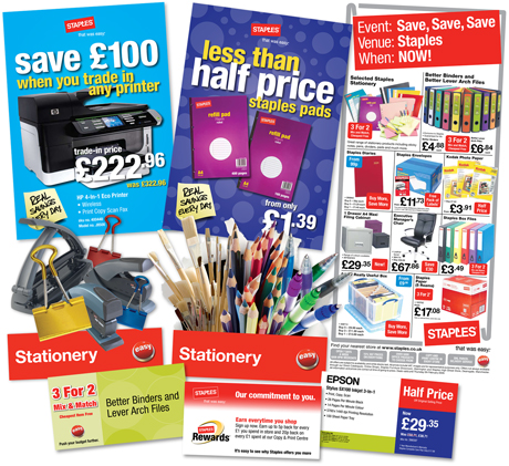 Examples of Staples Point-of-Sale and Advertising worked on by Kaz for client The Union